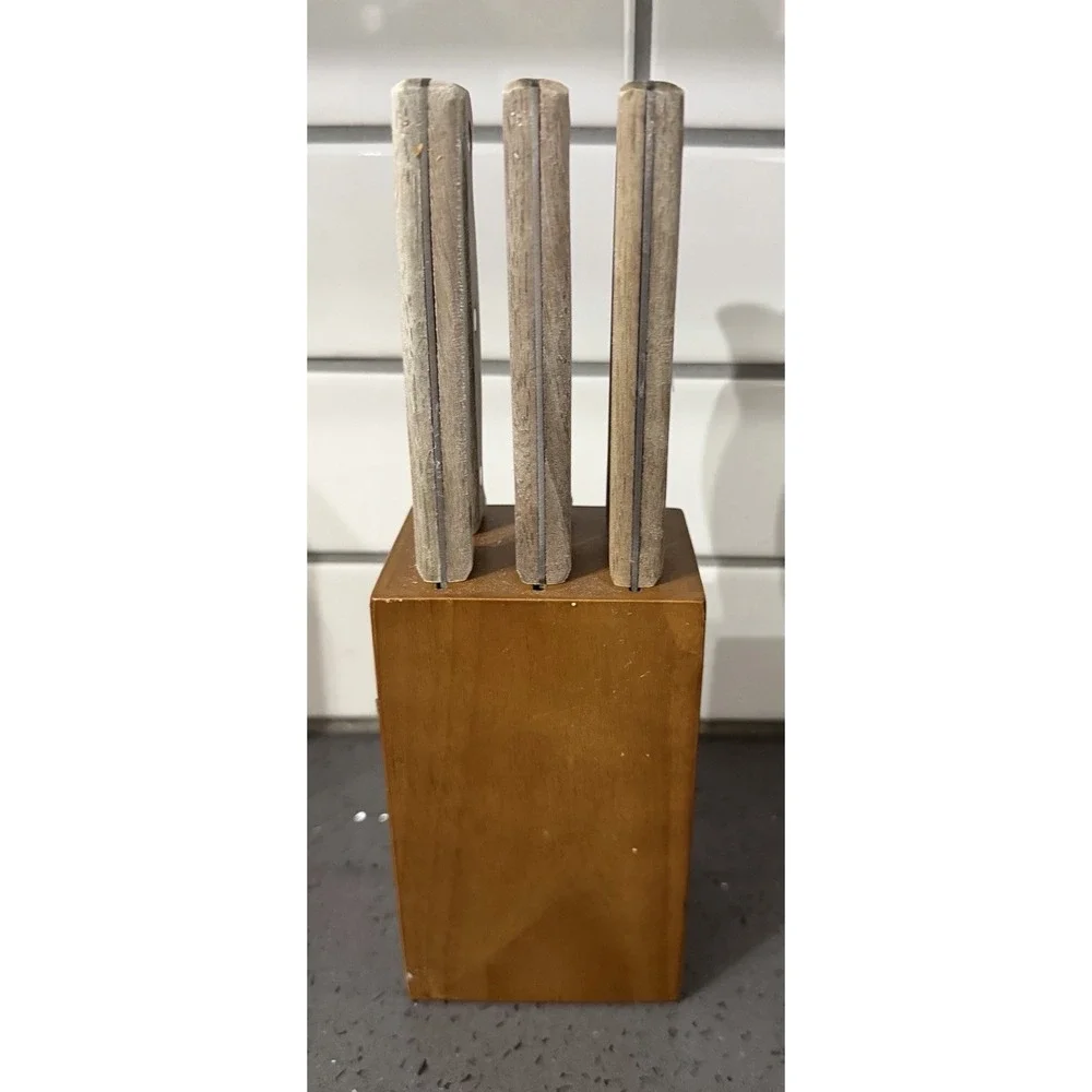 Vtg Chicago Cutlery Steak Knife Set of 6 Block Knives 25C22BN
